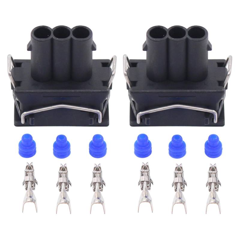 Stecker Reparatursatz Steckergehäuse Ersatz Stecker Steckverbinder Reparatur Kabelbaumstecker Reparaturstecker mit Buchse Klemmen Dichtungen für Golf 4 Golf 3 Je-tta LT 28-35 28 35 Lupo New Beetle von Doo Engy