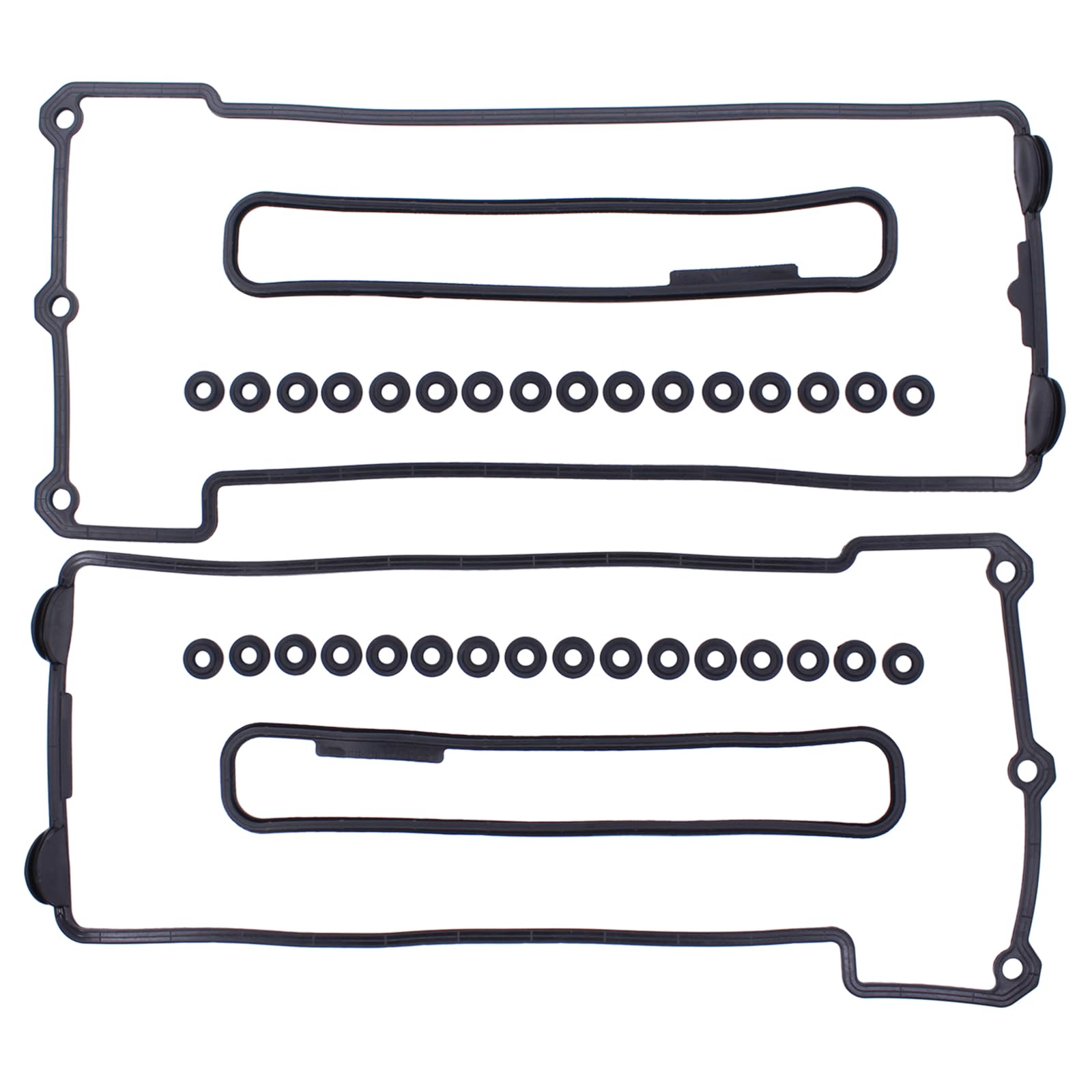 Ventildeckeldichtung Satz Zylinderkopfhaube Dichtung Motor Ventildeckel Gummidichtung Dichtring links und rechts für 5er E34 530i 540i 5er E39 Touring 535i 7er E38 735i 7er E32 730i 740i 8er E31 840i von Doo Engy