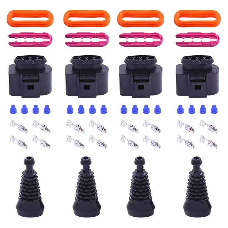 Zündspulenstecker Reparatursatz Zündspule Kabelbaum Stecker Steckverbinder für A1 8X A3 8P 8V A3 8L A4 B8 B6 A4 B7 8E A5 8T A6 4F A6 4G C7 A6 C5 A8 D3 4E D4 4H Q3 8U Q5 8R Q7 4L R8 TT 8J 8N Alhambra von Doo Engy