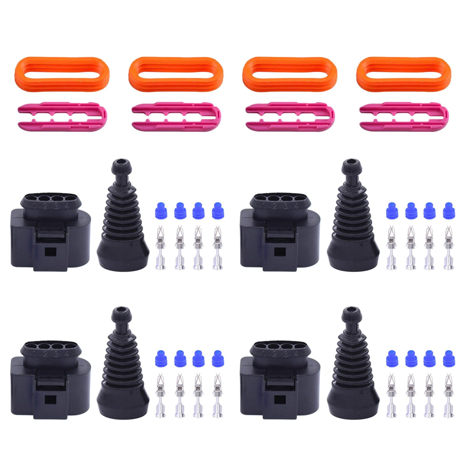 Zündspulenstecker Reparatursatz Zündspule Kabelbaum Stecker für Passat B6 3C B7 B5.5 Transporter T5 Golf 4 5 6 Polo 9N Scirocco Shar-an 7N Ti-guan 5N Toua-reg 7L Tour-an 1T Phaeton Lupo Eos Fox Je-tta von Doo Engy