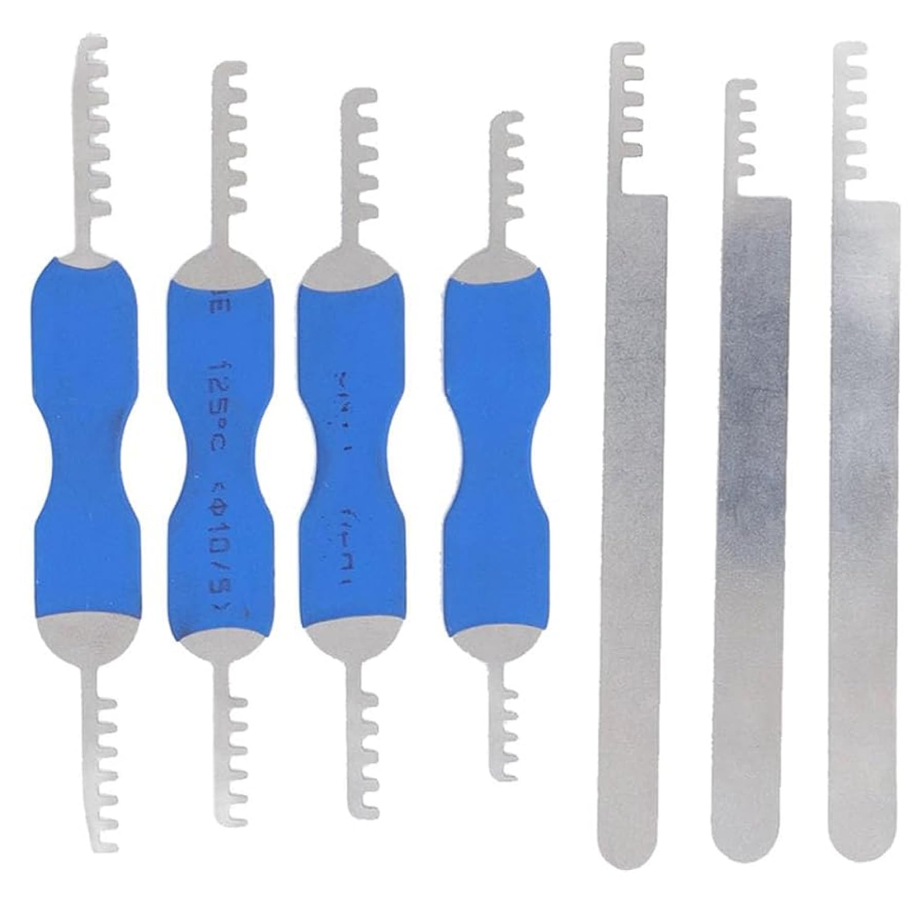 Lockpick-Set-Kit, 7-teiliges Dietrich-Set mit Metallzähnen, wiederverwendbares tragbares Dietrich-Werkzeug zur Brandbekämpfung, Reparatur, Werkzeug, Kit, von Dorccsi