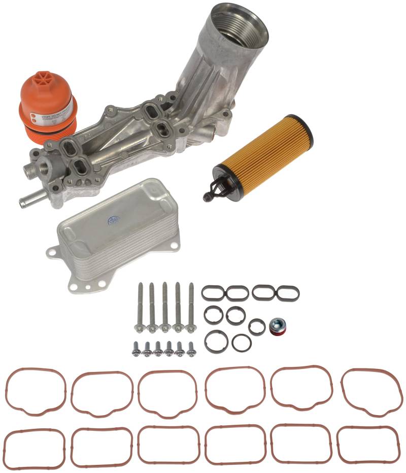 Dorman 926-959 verbessertes Aluminium-Motorölfiltergehäuse mit Ölkühler und Filter, kompatibel mit ausgewählten Modellen (OE FIX) von Dorman