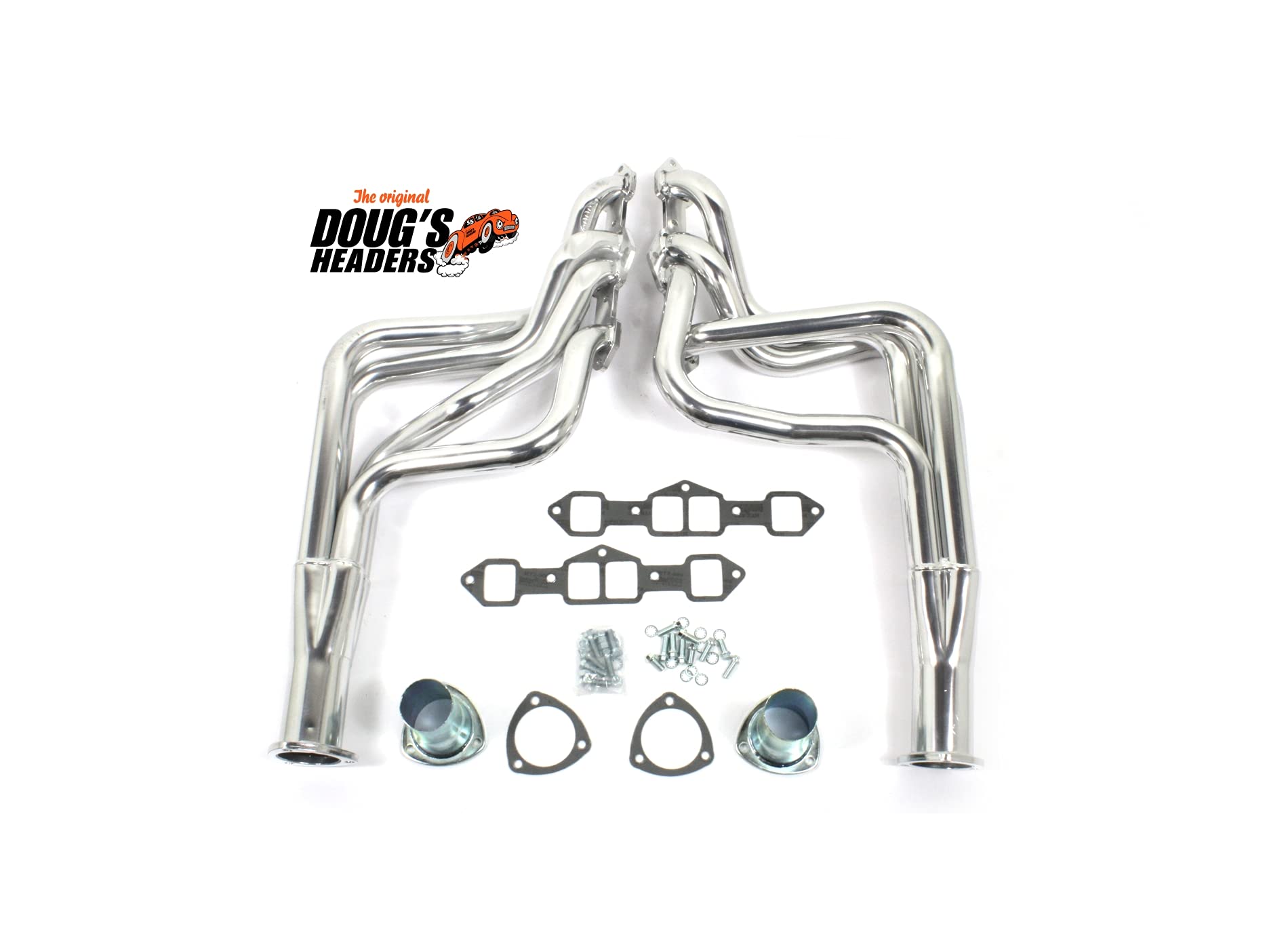 Doug's Headers D741 Auspuffkopf für Oldsmobile Cutlass 455 65-75, 4 Röhren, volle Länge, metallisch, keramikbeschichtet, 3,5 cm von Doug's Headers