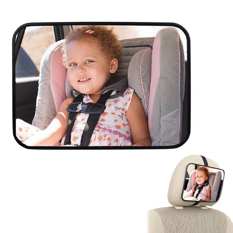 Rücksitzspiegel Für Babys, Rückspiegel Für Kindersitz Babysitz, Baby Auto Spiegel Rückspiegel, Autospiegel Baby Rücksitz, Bruchsicherer Auto-Rückspiegel Für Babyschale Für Allerlei Kopfstützen von Doukesh