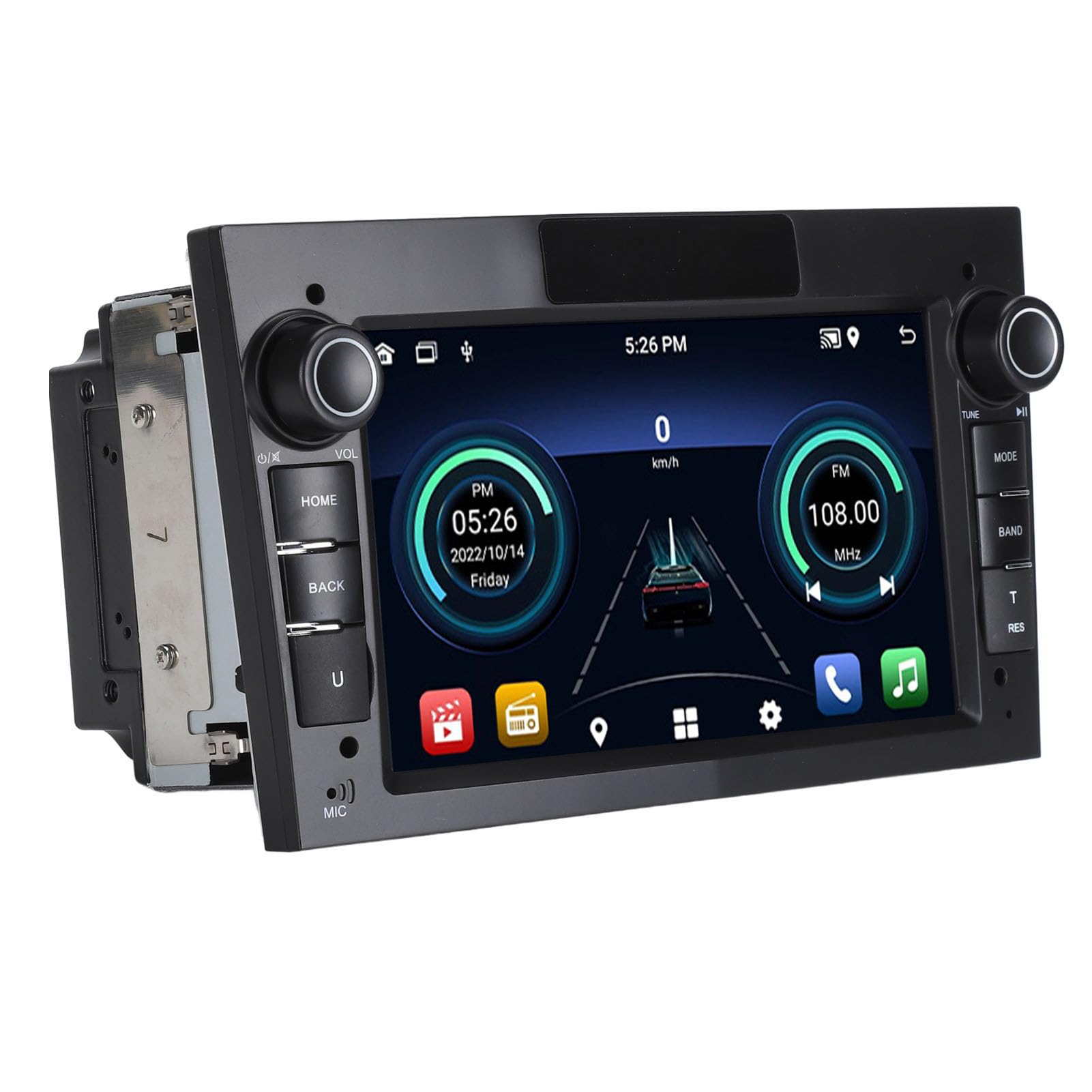 Dpofirs 7-Zoll-Touchscreen-Autoradio-Player, Drahtlose Konnektivität, Online-Navigation, Sichere Einparkhilfe mit WLAN für 12, Carplay, Auto, Mirror Link von Dpofirs