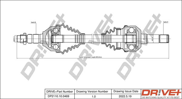 Antriebswelle Dr!ve+ DP2110.10.0469 von Dr!ve+