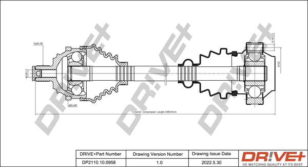 Antriebswelle Dr!ve+ DP2110.10.0958 von Dr!ve+