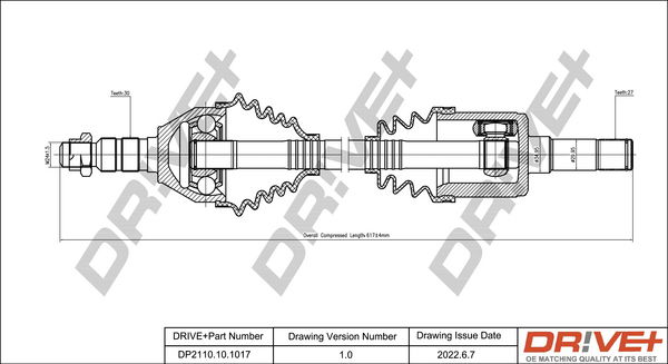 Antriebswelle Dr!ve+ DP2110.10.1017 von Dr!ve+