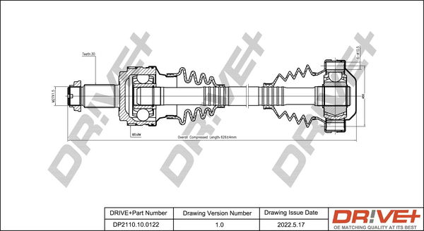 Antriebswelle Hinterachse links Dr!ve+ DP2110.10.0122 von Dr!ve+