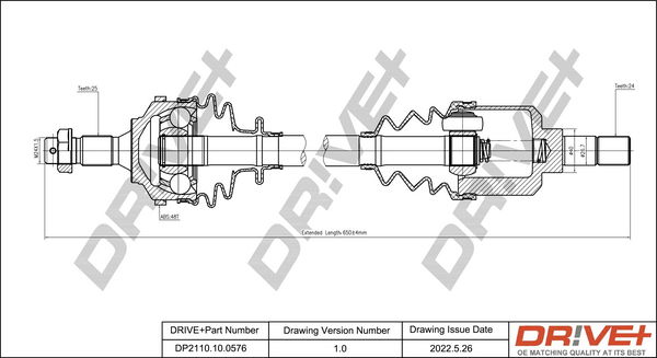 Antriebswelle Vorderachse links Dr!ve+ DP2110.10.0576 von Dr!ve+