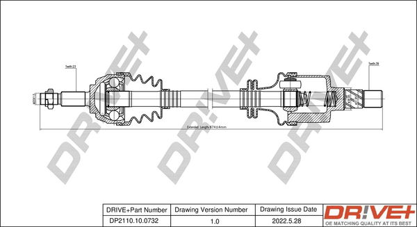 Antriebswelle Vorderachse links Dr!ve+ DP2110.10.0732 von Dr!ve+