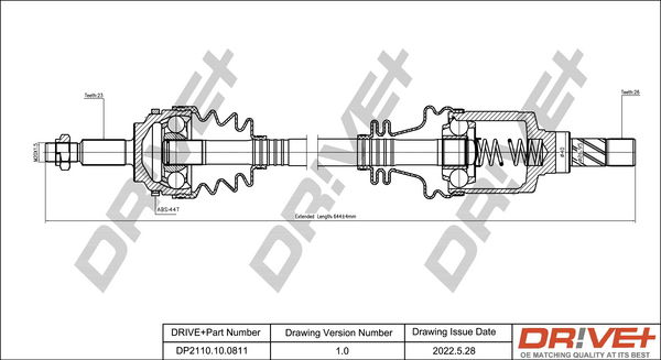 Antriebswelle Vorderachse links Dr!ve+ DP2110.10.0811 von Dr!ve+