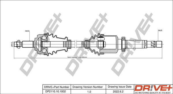 Antriebswelle Vorderachse rechts Dr!ve+ DP2110.10.1002 von Dr!ve+