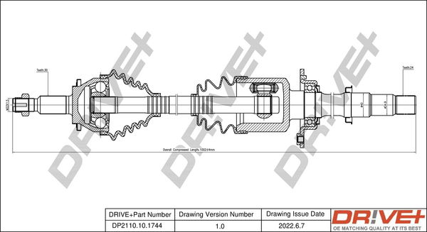 Antriebswelle Vorderachse rechts Dr!ve+ DP2110.10.1744 von Dr!ve+