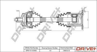 Dr!ve+ Antriebswelle [Hersteller-Nr. DP2110.10.0043] für Audi von Dr!ve+