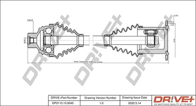 Dr!ve+ Antriebswelle [Hersteller-Nr. DP2110.10.0045] für Audi von Dr!ve+