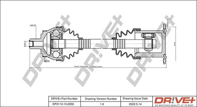 Dr!ve+ Antriebswelle [Hersteller-Nr. DP2110.10.0055] für Audi, Seat von Dr!ve+