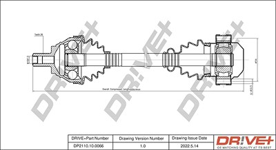 Dr!ve+ Antriebswelle [Hersteller-Nr. DP2110.10.0066] für VW, Skoda, Seat, Audi von Dr!ve+