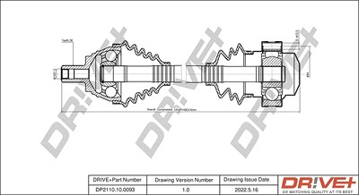 Dr!ve+ Antriebswelle [Hersteller-Nr. DP2110.10.0093] für Seat, VW, Skoda, Audi von Dr!ve+