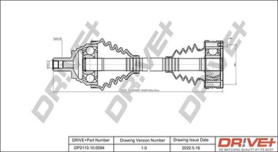 Dr!ve+ Antriebswelle [Hersteller-Nr. DP2110.10.0094] für Audi, Seat, Skoda, VW von Dr!ve+