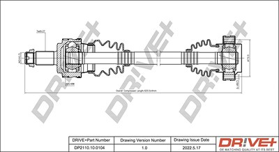 Dr!ve+ Antriebswelle [Hersteller-Nr. DP2110.10.0104] für BMW von Dr!ve+