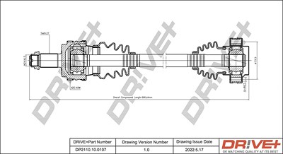 Dr!ve+ Antriebswelle [Hersteller-Nr. DP2110.10.0107] für BMW von Dr!ve+