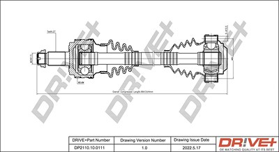 Dr!ve+ Antriebswelle [Hersteller-Nr. DP2110.10.0111] für BMW von Dr!ve+