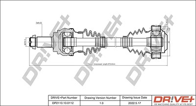 Dr!ve+ Antriebswelle [Hersteller-Nr. DP2110.10.0112] für BMW von Dr!ve+