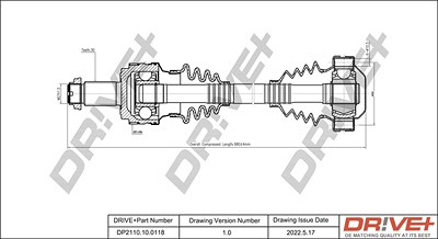 Dr!ve+ Antriebswelle [Hersteller-Nr. DP2110.10.0118] für BMW von Dr!ve+
