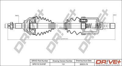 Dr!ve+ Antriebswelle [Hersteller-Nr. DP2110.10.0187] für Citroën von Dr!ve+