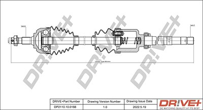 Dr!ve+ Antriebswelle [Hersteller-Nr. DP2110.10.0188] für Citroën von Dr!ve+
