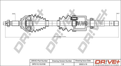 Dr!ve+ Antriebswelle [Hersteller-Nr. DP2110.10.0195] für Citroën von Dr!ve+