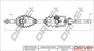 Dr!ve+ Antriebswelle [Hersteller-Nr. DP2110.10.0197] für Citroën von Dr!ve+