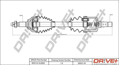 Dr!ve+ Antriebswelle [Hersteller-Nr. DP2110.10.0203] für Citroën von Dr!ve+