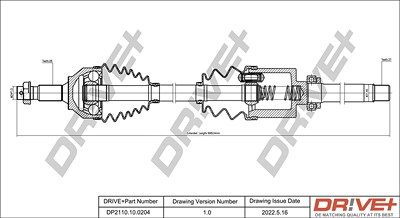 Dr!ve+ Antriebswelle [Hersteller-Nr. DP2110.10.0204] für Citroën von Dr!ve+