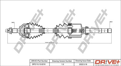 Dr!ve+ Antriebswelle [Hersteller-Nr. DP2110.10.0210] für Citroën von Dr!ve+