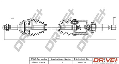 Dr!ve+ Antriebswelle [Hersteller-Nr. DP2110.10.0213] für Citroën von Dr!ve+