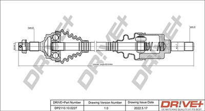 Dr!ve+ Antriebswelle [Hersteller-Nr. DP2110.10.0227] für Citroën, Peugeot von Dr!ve+