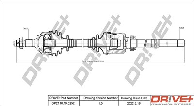 Dr!ve+ Antriebswelle [Hersteller-Nr. DP2110.10.0252] für Citroën, Peugeot von Dr!ve+