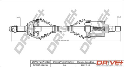 Dr!ve+ Antriebswelle [Hersteller-Nr. DP2110.10.0259] für Citroën, Peugeot von Dr!ve+