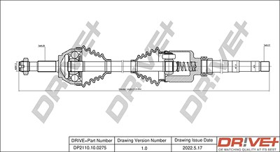 Dr!ve+ Antriebswelle [Hersteller-Nr. DP2110.10.0275] für Citroën, Fiat, Peugeot von Dr!ve+