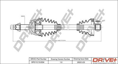 Dr!ve+ Antriebswelle [Hersteller-Nr. DP2110.10.0334] für Fiat, Lancia von Dr!ve+