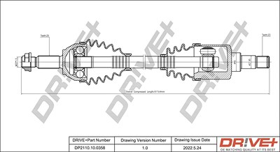 Dr!ve+ Antriebswelle [Hersteller-Nr. DP2110.10.0358] für Ford von Dr!ve+