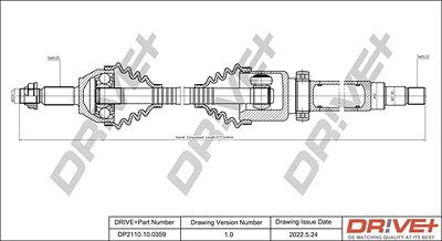 Dr!ve+ Antriebswelle [Hersteller-Nr. DP2110.10.0359] für Ford von Dr!ve+