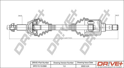 Dr!ve+ Antriebswelle [Hersteller-Nr. DP2110.10.0360] für Ford von Dr!ve+