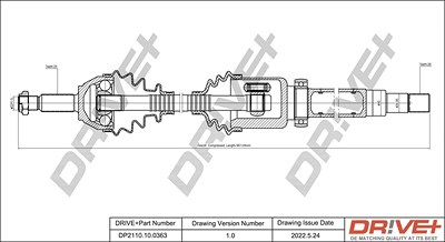 Dr!ve+ Antriebswelle [Hersteller-Nr. DP2110.10.0363] für Ford von Dr!ve+