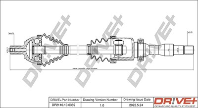 Dr!ve+ Antriebswelle [Hersteller-Nr. DP2110.10.0369] für Ford, Volvo von Dr!ve+