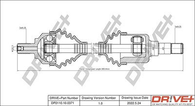 Dr!ve+ Antriebswelle [Hersteller-Nr. DP2110.10.0371] für Ford von Dr!ve+