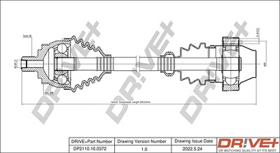 Dr!ve+ Antriebswelle [Hersteller-Nr. DP2110.10.0372] für Ford, Seat, VW von Dr!ve+