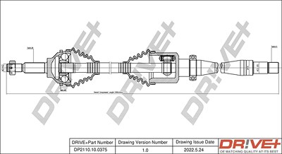 Dr!ve+ Antriebswelle [Hersteller-Nr. DP2110.10.0375] für Ford von Dr!ve+